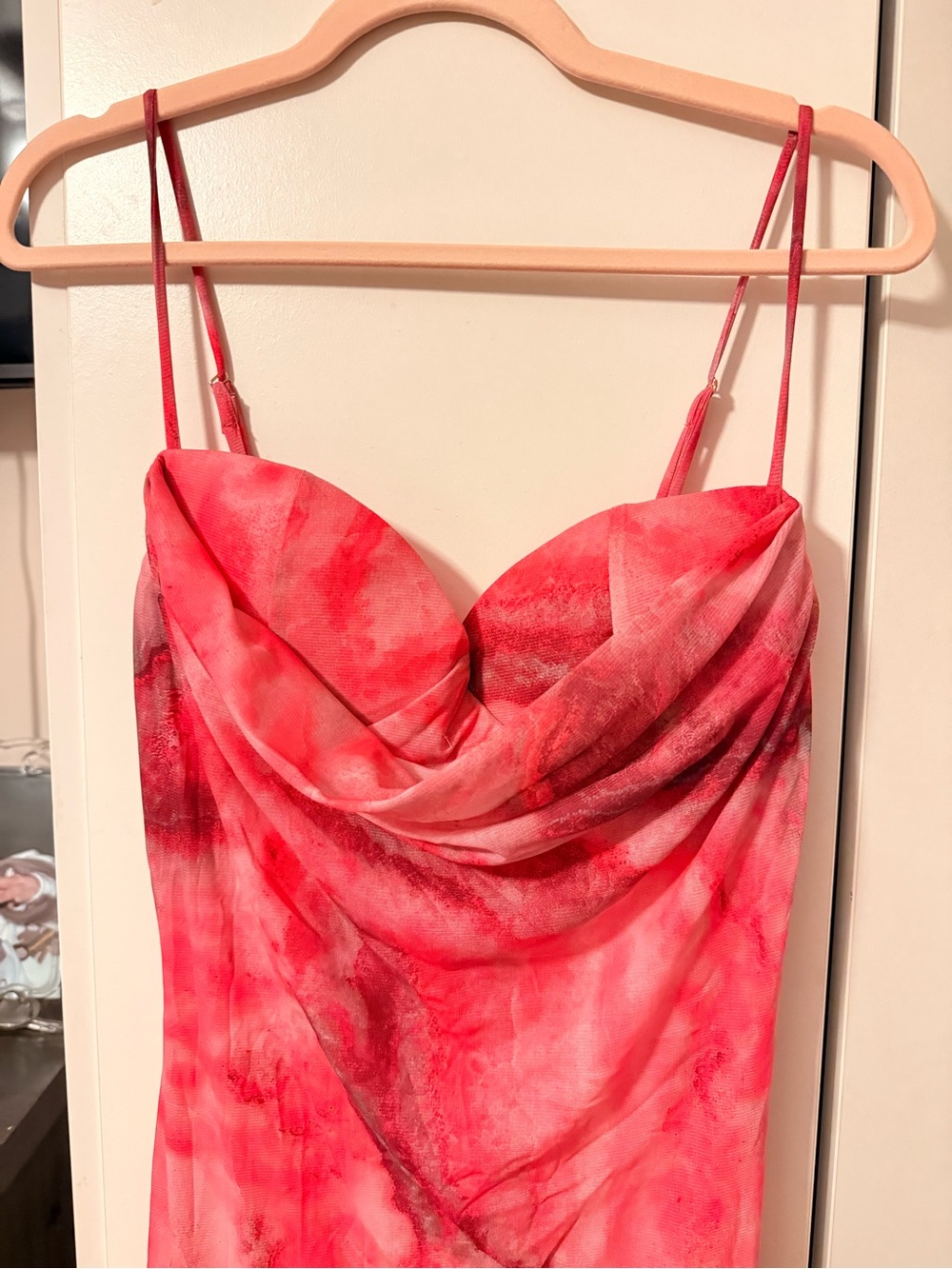 Pink flowy dress